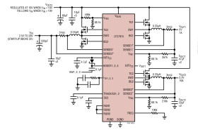 Low IQ, 2.25MHz, Triple Output, Buck/Buck/Boost Synchronous Controller