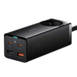 Baseus GaN3 Pro PSZM000901 65W szybka ładowarka sieciowa z 2 gniazdami USB-C PD, 2 gniazdami USB oraz AC