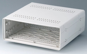 19 inch enclosure, 42 HP, (W x H x D) 260 x 98.5 x 250 mm, ABS, gray white, A0224270