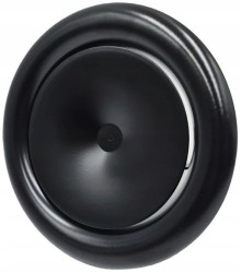 Anemostat nawiewny wklęsły metalowy z ramką Fi 100 czarny