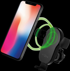 FIXMAT-BK Car - Smartphone holder, Qi charger, 15 W, USB-C, black