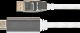 GC-M0223 DP 1.4 to HDMI 2.0 A male, nylon, 4K@60Hz, 3 m, white