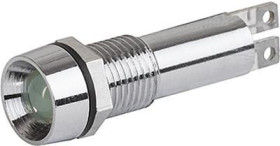 Signal light, 24 V (DC), yellow, 12 mcd, Mounting Ø 8.4 mm, pitch 4 mm, LED number: 1, 0035.0609