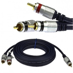 VITALCO RKD180 Kabel Audio do Subwoofera 1x RCA Cinch (wtyk) / 2x RCA Cinch (wtyk) 1m