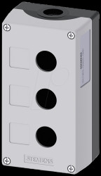 3SU1803-0AA00-0AB1 Enclosure, 22 mm - round, grey, 3 command points
