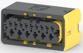 Socket, unequipped, 15 pole, straight, 2 rows, black, 1-1563878-1