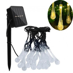 Girlanda solarna wisząca 20x Łezki lampa ogrodowa LED sople 3000K ciepła barwa