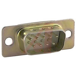 Złącze D-Sub 9-pinowe Męski Kątowe Montaż na kablu, montaż na panelu Złoto