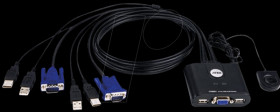 CS22U 2 Port USB cable KVM, USB and VGA