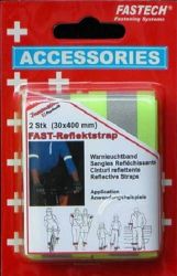 Taśma rzepowa z odblaskiem, do przyszycia element z pętelkami i haczykami (D x S) 400 mm x 30 mm żółty neonowy FASTECH®