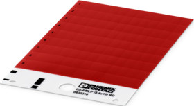 PVC device marker, (L x W) 14.9 x 8.7 mm, red, carrier card with 88 pcs, 0830318