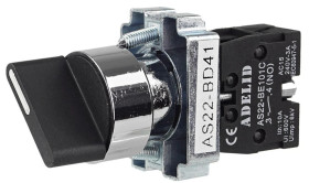 Wyłącznik piórkowy 0-1 monostabilny krótki 10A IP54 AS22-BD41