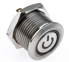 Nasadka przełącznika Chwilowy SPST średnica wycięcia 16mm, montaż panelowy RS PRO