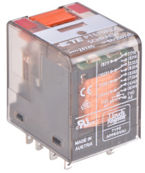 Przekaźnik mocy 24V ac 4PDT TE Connectivity, montaż PCB 192Ω Szybkie łączenie
