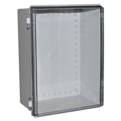 CamdenBoss CHDX8-233C X8 Series Hinged Poly Transparent Lid 500x400x200 IP66/67