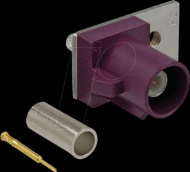 89744 FAKRA D plug spring pin for crimping 1 prepunched hole