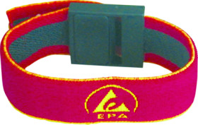 ESD wristband, adjustable, push button Ø 4 mm, red, C-211 550 4,0
