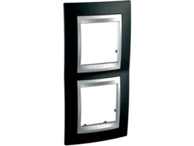UNICA TOP Ramka 2 podwójna pionowa rhodium black MGU66.004V.093 SCHNEIDER ELECTRIC
