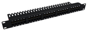 Panel krosowniczy, PANISDN50N, Cat3, 50 portów, RJ45, 44.4mm, Szary