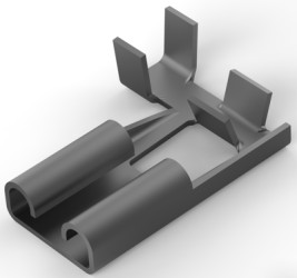 Uninsulated flat plug sleeve, 6.35 x 0.81 mm, 0.51 to 1.65 mm², AWG 20 to 15, brass, tin-plated, 180430-2