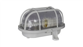 Oprawa Kanałowa Owal 60 E27 Z Siatką Plastik Ip44 Szara D.3151S