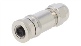 M12 F, 8P Pozłacany Kod A S Ekranowany Pg9 T4110012081-000