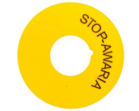 Pierścienie żółte z nadrukiem STOP-AWARIA do NEF22 W0-PIERŚC.ŻÓŁTE DR STOP/FI22 /10szt./