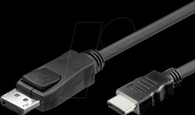 ICOC-DSP-H12-010 DisplayPort 1.2 cable, DP-HDMI, 4 K 30 Hz, 1.0 m