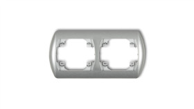 Trend Ramka Pozioma Podwójna Srebrny Metalik 7Rh-2