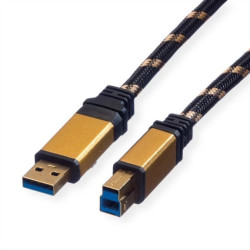 Kabel ROLINE GOLD USB 3.2 Gen 1, typ A-B, 3 m