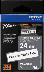TZE-S251 Label Printer Tape, Adhesive-Laminated