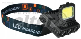 Latarka czoĹ‚owa LED COB akum. 130lm reg.