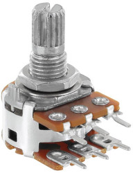 Alpha RV16A01F20KB10KM RV16A01F20KB10KM Potencjometr obrotowy stereo 0.2 W 10 kΩ 1 szt.