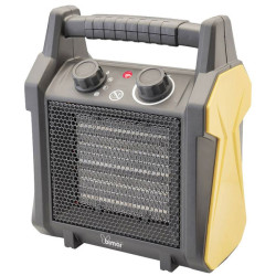 Bimar HP119 Fan Heater Black/Yellow PTC Ceramic Resistor 30 m&#xB2; Coverage
