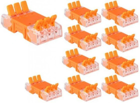 Szybkozłączka kostka 3x0,2-2,5mm złączka przelotowa linka drut zestaw 10szt.