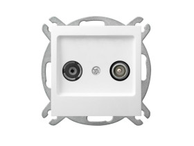 AS Gniazdo antenowe RTV końcowe ZAR-1 białe GPA-GK/m/00 OSPEL