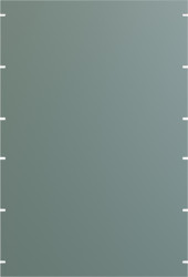 Blind plate, aluminum, 16 U, gray, PBPA19028GY2