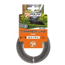 Żyłka tnąca Koło z linką stalową 2,4 mm Polax 15 m (70-075)