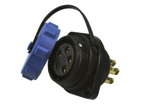 Gniazdo; SP2113/S5-2C; 5 torów; śrubowy; 4,0mm2; SP21; na panel; 21mm; IP68; 30A; 500V; Weipu; RoHS