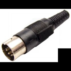 Wtyk DIN 5p 180st. WM-545 Unitra męski na kabel / 6079 rs