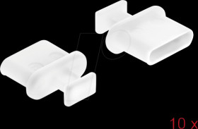 64094 USB-C Dust Cover, female with handle, 10 pieces, white