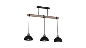 Lampa Wisząca Erik Sawn Black/Patinated Wood 3Xe27 Mlp7640 Milagro