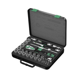 Wera 05003645001 8100SC/2 37-Piece Zyklop Metric Ratchet Set, 1/2in Drive