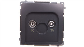 Simon Basic Gniazdo Antenowe Rtv Końcowe Separowane Grafit Matowy Bmzar1/1.01/28