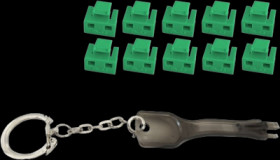 Blocker kit, green, for RJ45 socket, BS08-01031