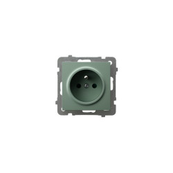 Gniazdo pojedyncze z/u GP-1GZ/m/84 zielony mat AS Ospel