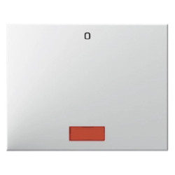 K.1 Klawisz z czerwoną soczewką i nadrukiem /0/ śnieżnobiały 14177109