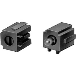 Socket, PA 4.6, GF, black, for LED 3 mm, 10031283