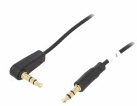 KAB18.15K Kabel JACK 3.5-JACK 3.5 kątowy, stereo (wtyk - wtyk) długość: 1.5m (z jednej strony kątowy)