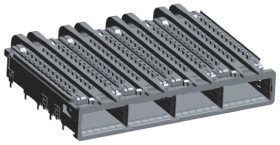 QSFP+ klatka, seria: QSFP, typ: Klatka QSFP i złącze, rodzaj: męskie, l. portów: 4, 79 x 60.57 x 13.7mm,